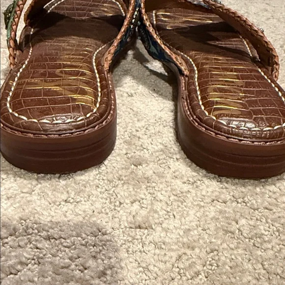 Sam Edelman Brown and Teal Sandals - Picture 3 of 4